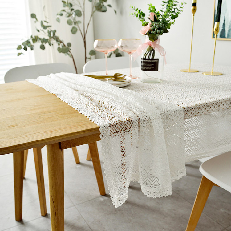 Usine rectangle dentelle nappe mariage pas cher personnalisé élégant pour la fête de mariage