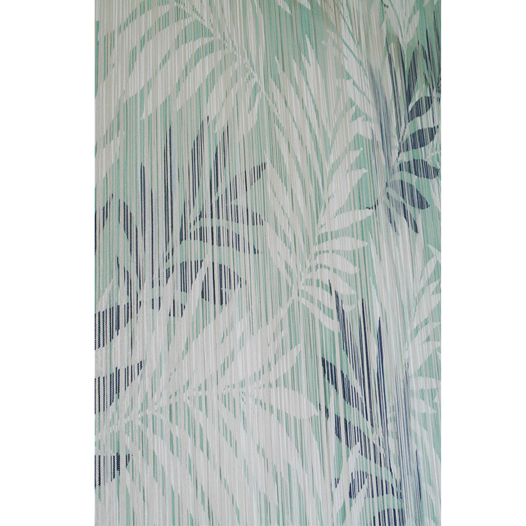 Dernière conception 100% Polyester avec motif de plantes tropicales à moitié suspendus rideaux de porte décoratifs salon rideau pour chambre