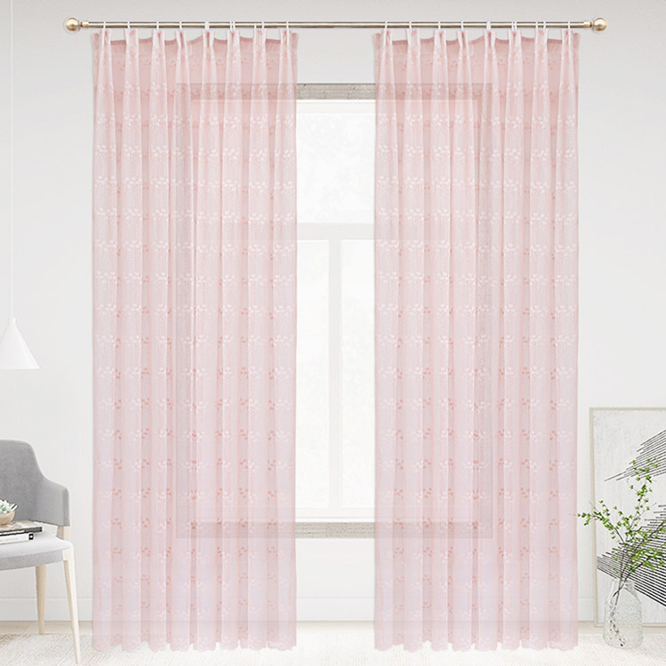 Nouvelle arrivée dernière conception pas cher Polyester chambre broderie dentelle tissu rideaux transparents