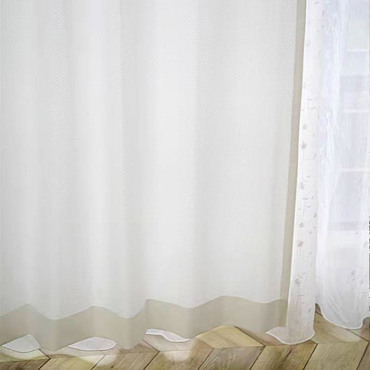 Tissu transparent résistant en gros élégant de bonne qualité blanc tulle moderne voile pli rideaux transparents pour le salon