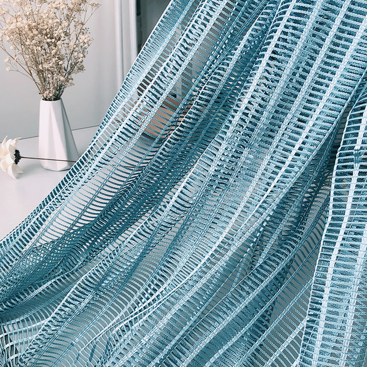 vente en gros vente chaude été bleu de haute qualité nouvelle tulle de tissu transparent en soie maille française pour la fête