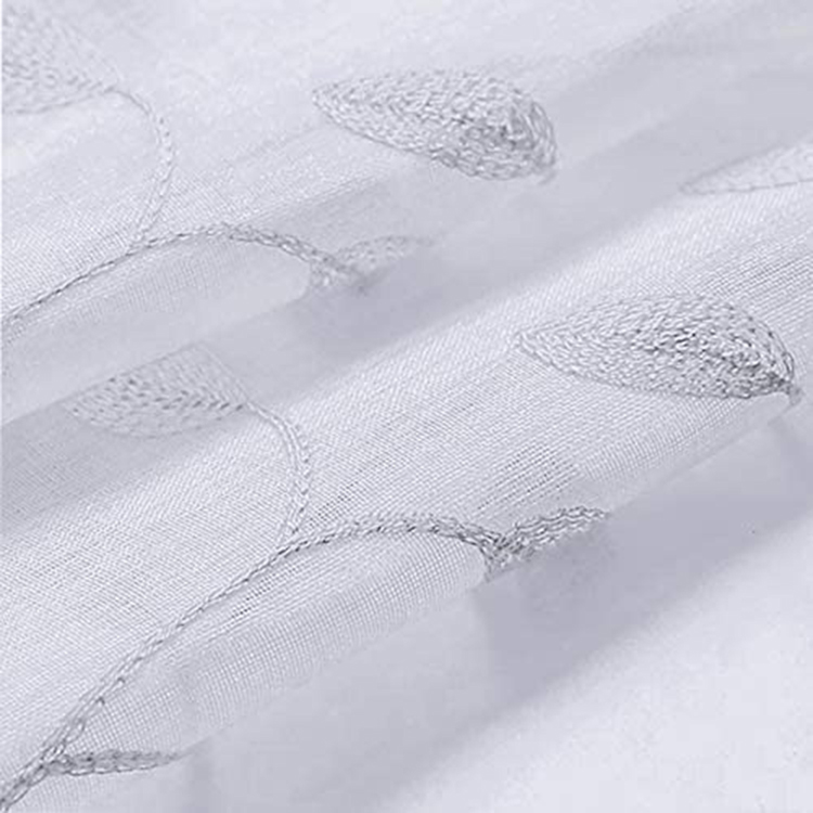 Voile Broderie Sheer Rideau Net Rideaux Tissu