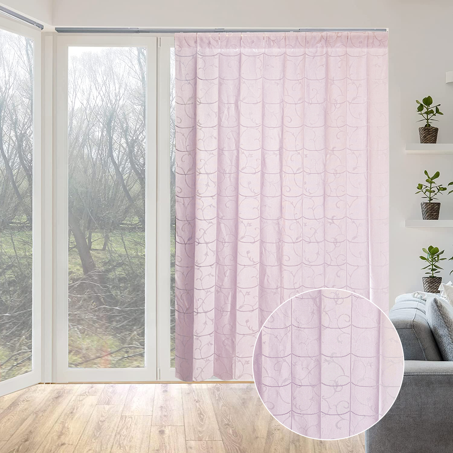 Violet fenêtre diviseur porte vague cuisine occultant jacquard polyester rideau stores verticaux tissu