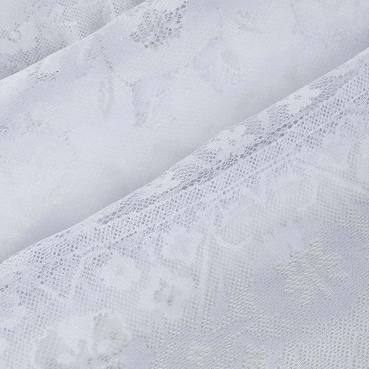 Couverture de dentelle élégante blanche tissu de nappes rondes jacquard floral pour la fête de mariage