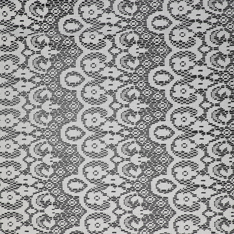 Tissu de rideau en voile transparent jacquard transparent de style d'alimentation personnalisé en usine pour le salon