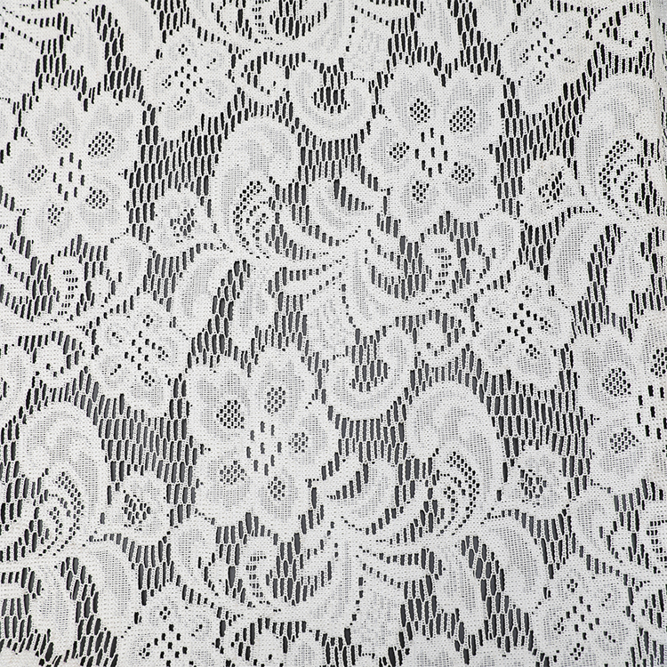 jacquard de voile blanc vertical pas cher personnalisable 100% polyester tissu de rideau transparent européen