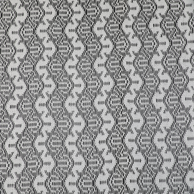 300 cm pas cher personnalisé 100% polyester luxueux et blanc impression tricot voilage tissu salon