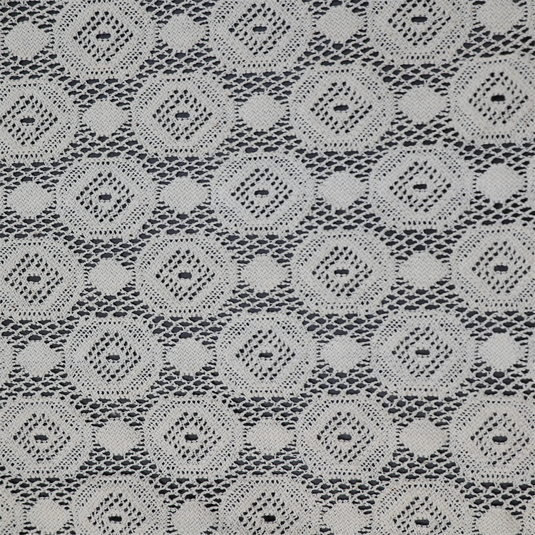 Tissu transparent personnalisé en voile de maille jacquard imprimé en polyester léger Mulinsen Textile