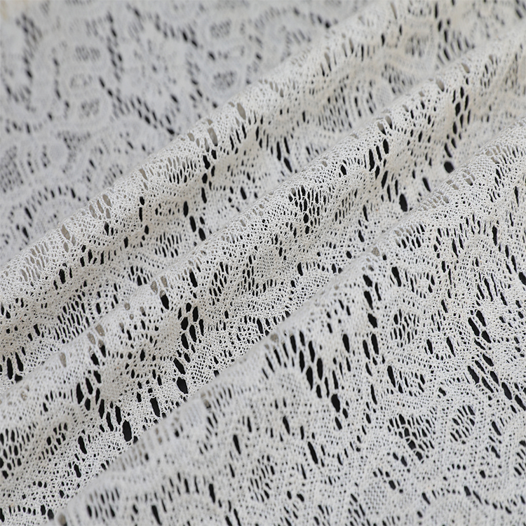 Tissu de voile de rideau transparent élégant en maille de polyster de mariage blanc léger pas cher