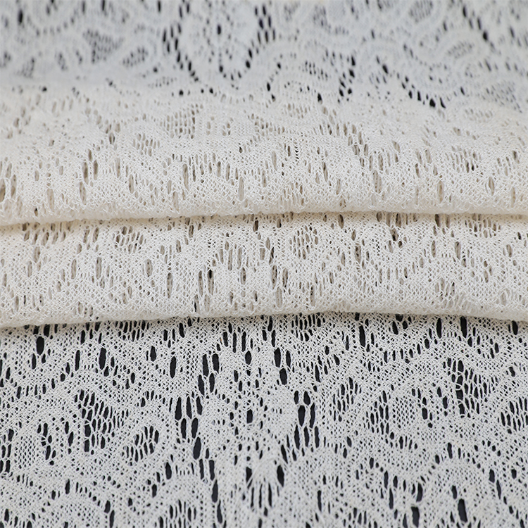 Tissu de voile de rideau transparent élégant en maille de polyster de mariage blanc léger pas cher