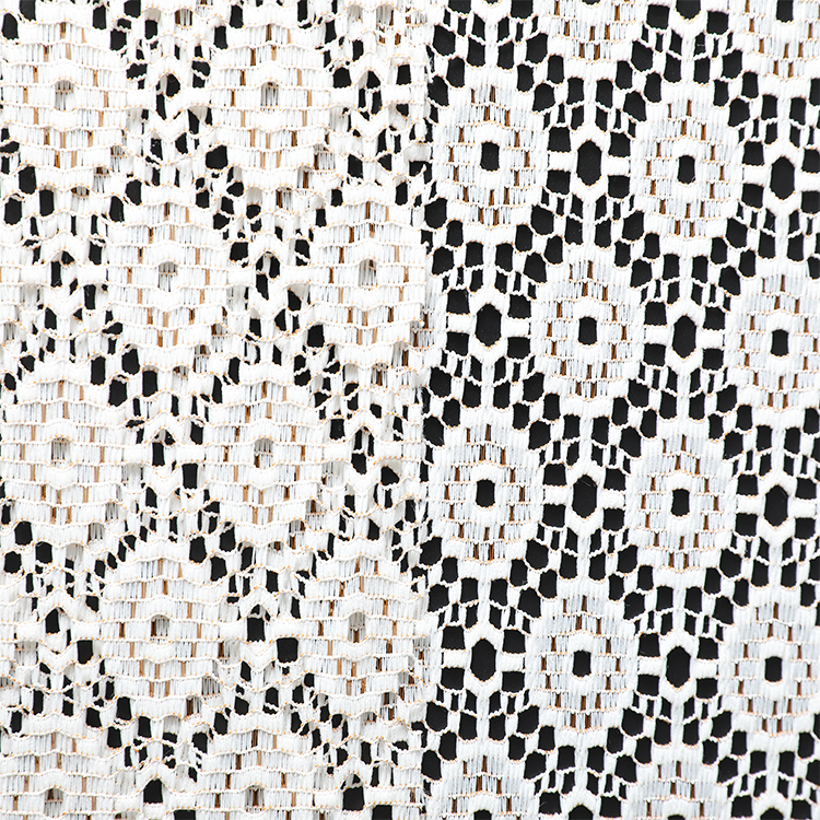 Gros mariage blanc jacquard polyster léger spot maille rideaux voile de tissu transparent